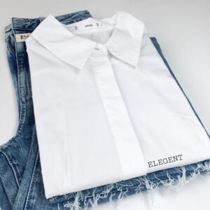 شومیز سفید ساده زنانه منگو