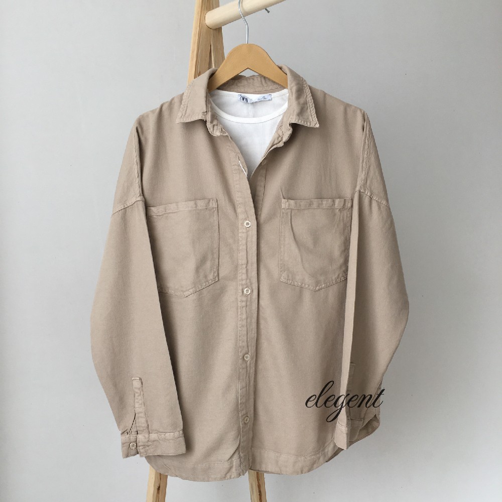 شومیز کتان زنانه بغل چاک کرم - Image 3