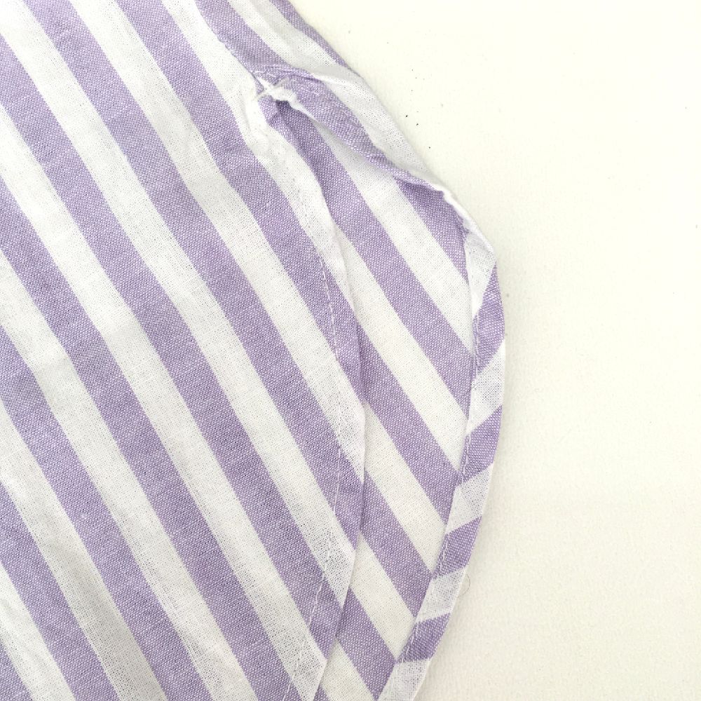 شومیز راه راه بنفش و سفید - Image 4