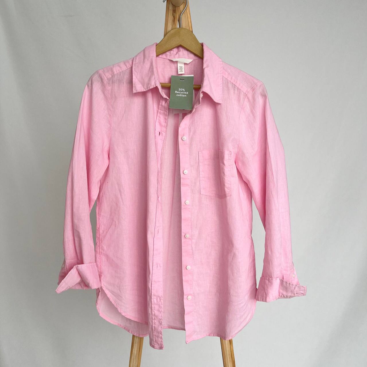 شومیز لینن صورتی