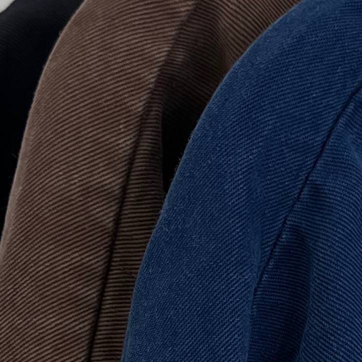 شومیز کتان سیلک آبی نفتی - Image 5