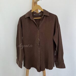 شومیز سیلک قهوه ای