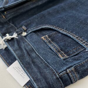 شلوار جین نیم بگ آبی تیره