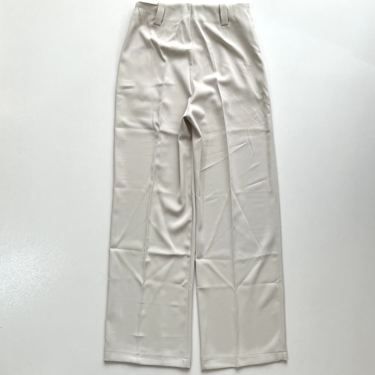 شلوار بگ کرپ سفید استخوانی - Image 6