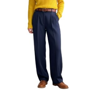 شلوار بگ کرپ سرمه ای زنانه