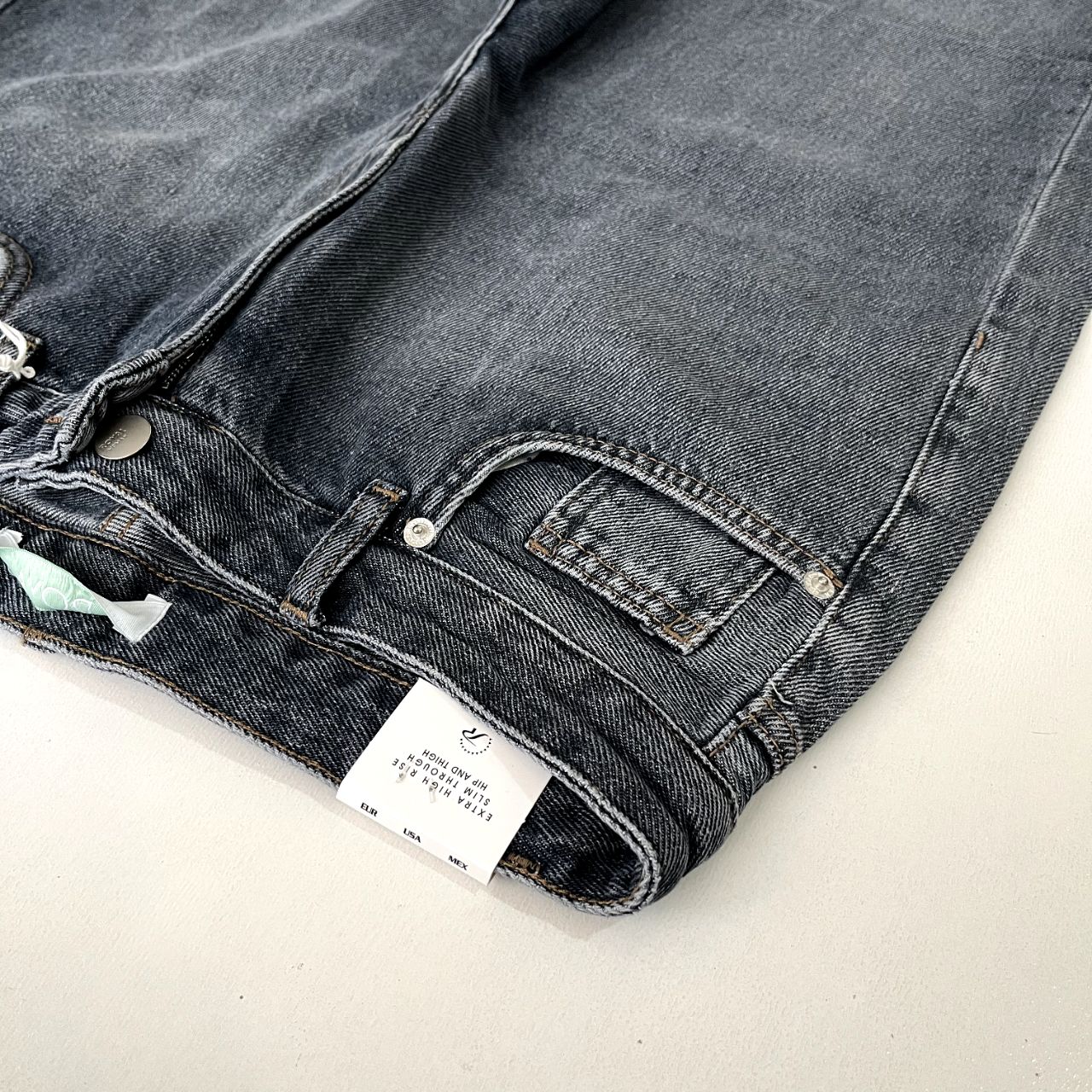 شلوار جین نیم بگ آبی - Image 5